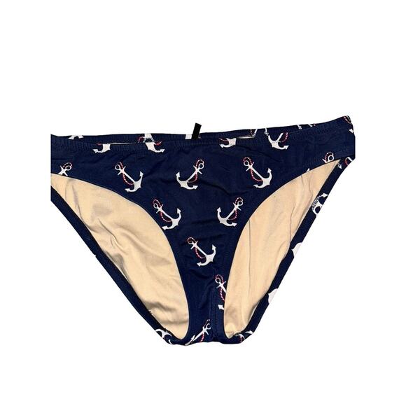 J.Crew JCrew Swim Bikini Bottom Navy Anchor Print Size S‎ - Picture 1 of 7